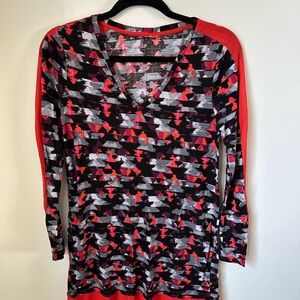 I Heart Ronson Red and Black Patterned Tunic